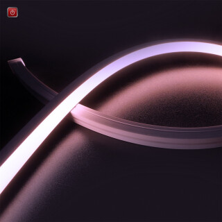 ISO116188 / LED NEON RGB Flexband B13H13, 24V DC, 12W, IP67, 5m Rolle, 140 LED/m, inkl. Montageclips / EAN 9009377155789