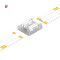 ISO115984 / Kontakt-Verbinder (max. 5A) K2-410 für 4-pol. IP20 Flexstripes mit Breite 10mm / EAN 9009377152900