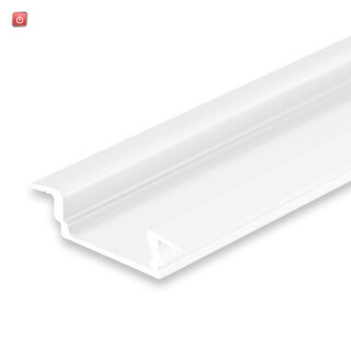 ISO115546 / LED Einbauprofil DIVE12 FLAT Aluminium pulverbeschichtet weiß RAL 9010, 300cm / EAN 9009377143410