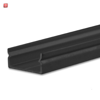 ISO115549 / LED Aufbauprofil PURE14 S Aluminium schwarz RAL 9005, 300cm / EAN 9009377143441