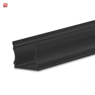 ISO115552 / LED Aufbauprofil PURE12 S Aluminium schwarz RAL9005, 300cm / EAN 9009377143472