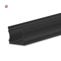 ISO115552 / LED Aufbauprofil PURE12 S Aluminium schwarz...