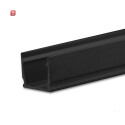 ISO115556 / LED Aufbauprofil SURF10 Aluminium schwarz RAL...