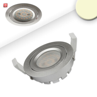 ISO112048 / LED Einbaustrahler, silber, 8W SMD, 120°, rund, warmweiß, dimmbar / EAN 9009377023019