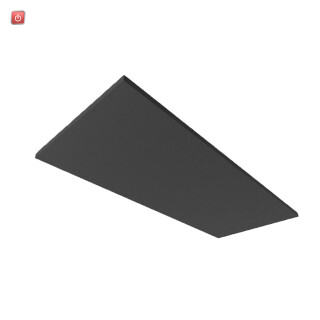ISO116909 / Akustikabsorber H25 für Leuchtenrahmen mit Innenformat 592x1500mm, schwarz / EAN 9009377168420