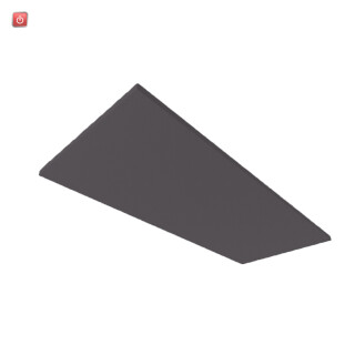ISO116910 / Akustikabsorber H25 für Leuchtenrahmen mit Innenformat 592x1500mm, anthrazit / EAN 9009377168437