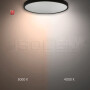 ISO116168 / LED Hängeleuchte UGR<19 2H, schwarz, 40W|50W, IP42, DN600, 2700|3000|4000K, dimmbar, exkl. Kabel / EAN 9009377155536