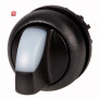 EATON / 216844 / Leuchtwahltaste, RMQ-Titan, mit Knebelgriff, rastend, 3 Stellungen, weiá, Frontring Schwarz M22S-WRLK3-W / EAN4015082168445
