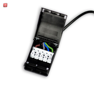 ISO116726 / Anschlussbox 2x5-polig, 0,5-2,5mm², max. 450V/16A zur Durchverkabelung, mit 30cm Anschlussleitung / EAN 9009377166259