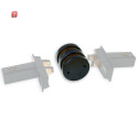 ISO116733 / Track48 Multi X Basismodul für Aufbauschiene, schwarz, max. 6A, 4-polig / EAN 9009377166457