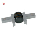 ISO116733 / Track48 Multi X Basismodul für Aufbauschiene, schwarz, max. 6A, 4-polig / EAN 9009377166457