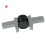 ISO116733 / Track48 Multi X Basismodul für Aufbauschiene, schwarz, max. 6A, 4-polig / EAN 9009377166457