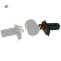 ISO116734 / Track48 Multi X Verbinder zum Basismodul, für Aufbauschiene, schwarz, max. 6A, 4-polig / EAN 9009377166464