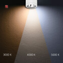 ISO115592 / LED Deckenaufbaustrahler IP65, weiß, 10W, ColorSwitch 3000|4000|5000K, dimmbar / EAN 9009377144714