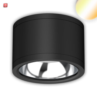 ISO115593 / LED Deckenaufbaustrahler IP65, schwarz, 25W, ColorSwitch 3000|4000|5000K, dimmbar / EAN 9009377144721