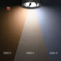 ISO115593 / LED Deckenaufbaustrahler IP65, schwarz, 25W, ColorSwitch 3000|4000|5000K, dimmbar / EAN 9009377144721