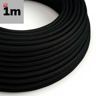 ISO115745 / Kabel Stoff-ummantelt, schwarz, 3x0,75mm² AWG18, Meterware / EAN 9009377147302