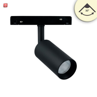 ISO116090 / Track48 Schienenstrahler schwarz, 16W, 30°, UGR<19, 48V DC, 3000K, CRI90 / EAN 9009377154836